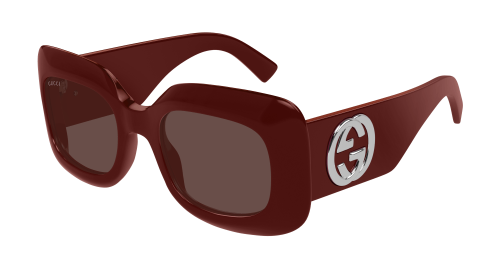 Multi-brand GG1695S-004 Womens RECTANGULAR / SQUARED Sunglasses - Burgundy