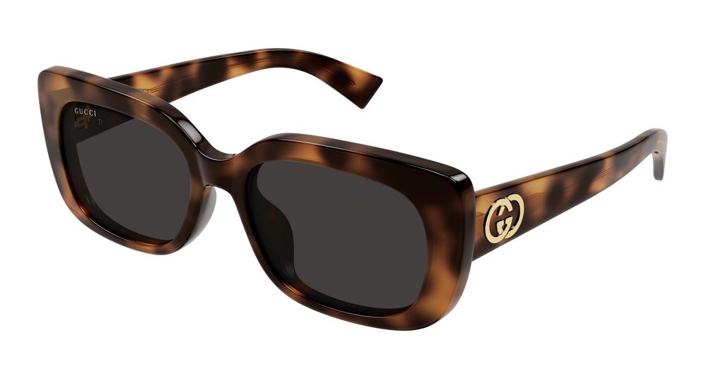 Gucci GG1979SK-002 Womens RECTANGULAR / SQUARED Sunglasses - Havana