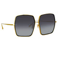 Linda Farrow LFL1349C1SUN Womens SUNGLASSES - Yellow Gold/ Light Gold