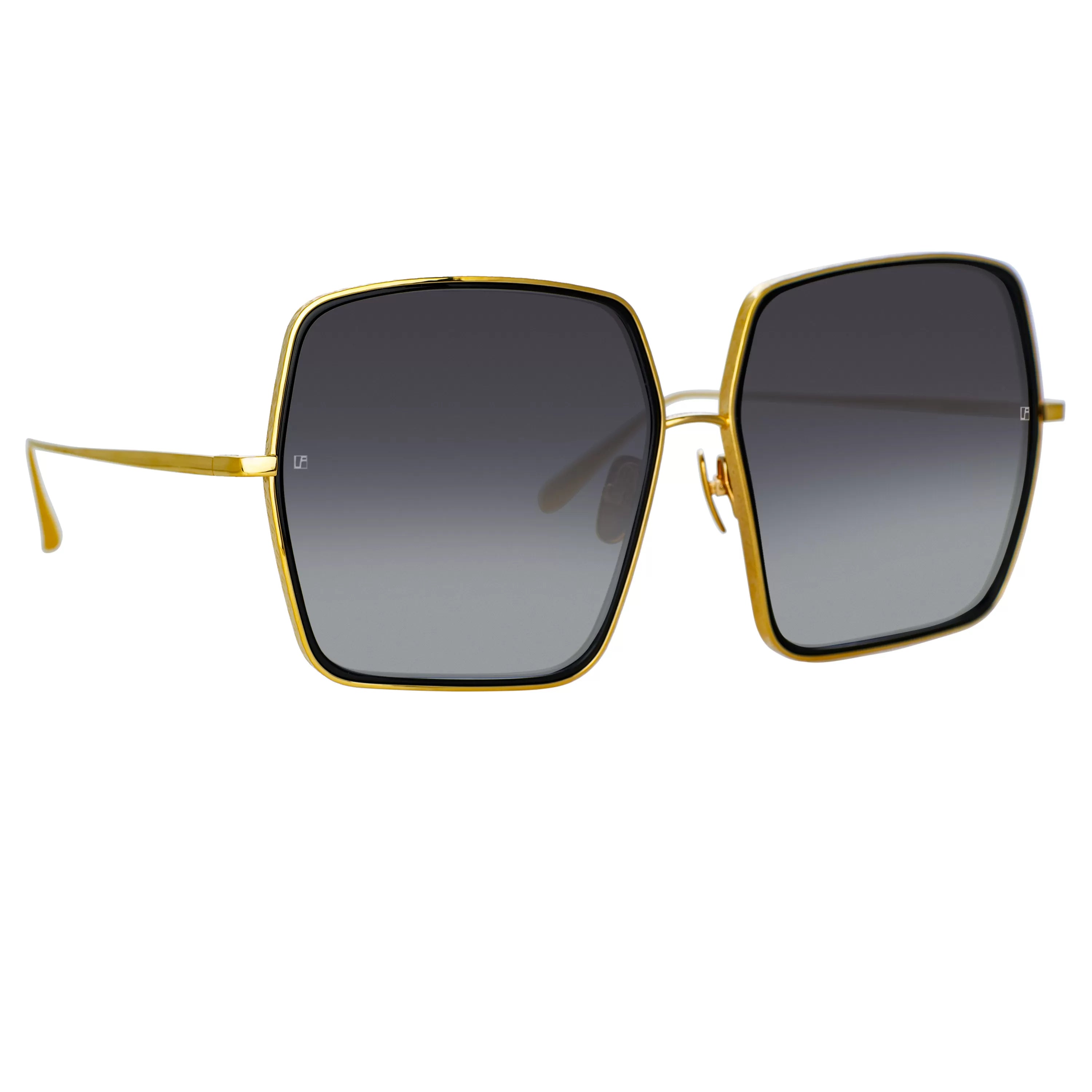 Linda Farrow LFL1349C1SUN Womens SUNGLASSES - Yellow Gold/ Light Gold