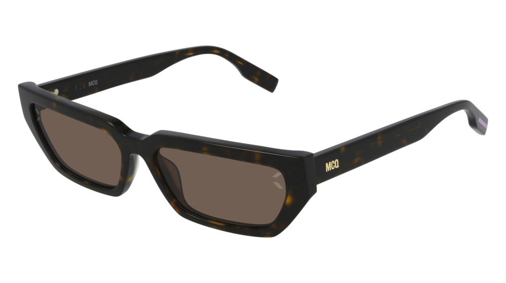 Mcq MQ0302S-002 RECTANGULAR / SQUARED Sunglasses - Havana