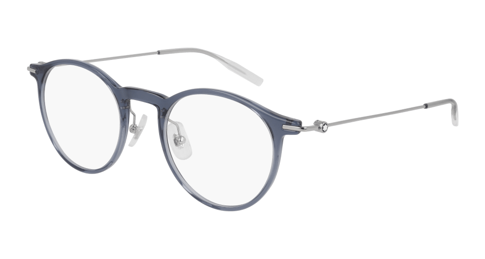 Montblanc MB0099O-004 Mens ROUND/OVAL/PANTHOS Optical Frame - Blue