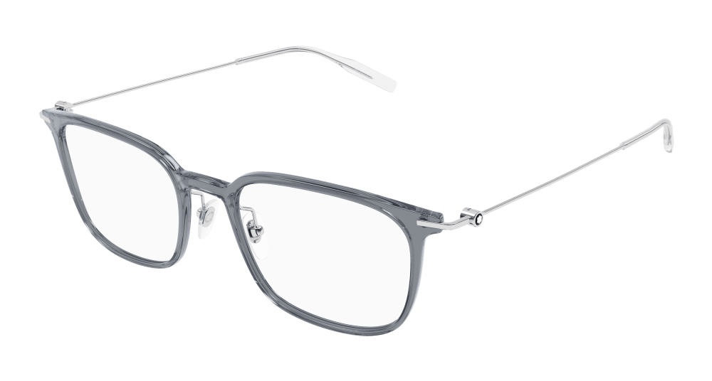 Montblanc MB0100O-001 Mens RECTANGULAR / SQUARED Optical Frame - Grey