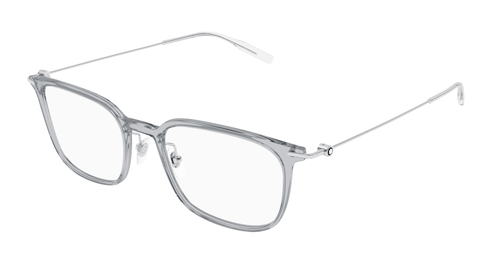 Montblanc MB0100O-002 Mens RECTANGULAR / SQUARED Optical Frame - Grey