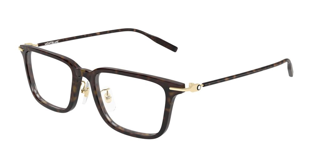 Montblanc MB0489OA-002 Mens RECTANGULAR / SQUARED Optical Frame - Havana