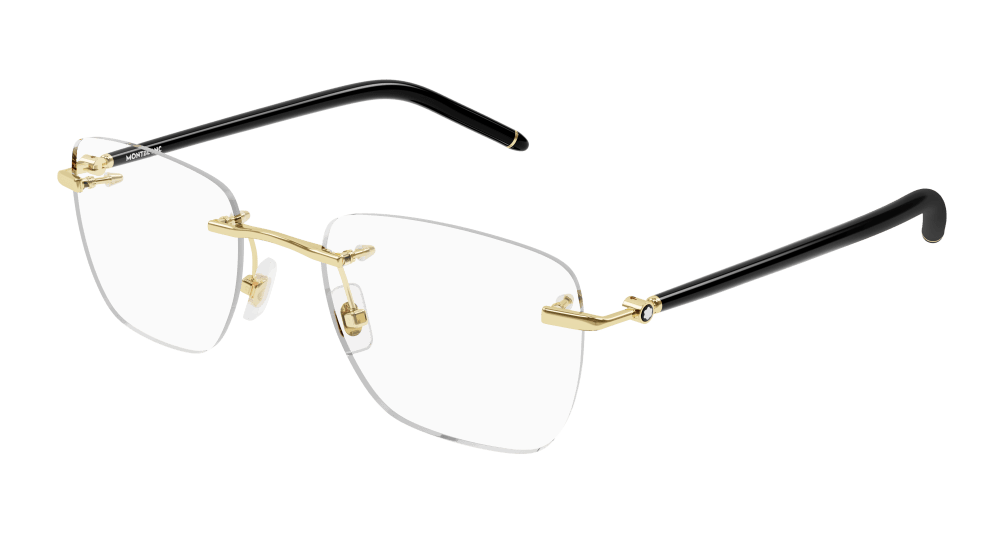 Montblanc MB0274O-001 Mens RECTANGULAR / SQUARED Optical Frame - Gold