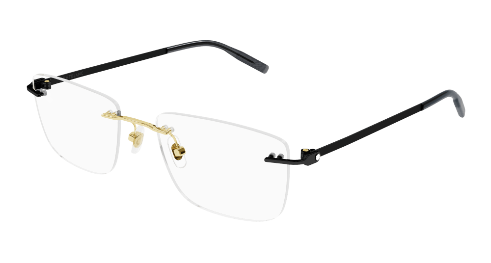 Montblanc MB0281O-001 Mens RECTANGULAR / SQUARED Optical Frame - Gold