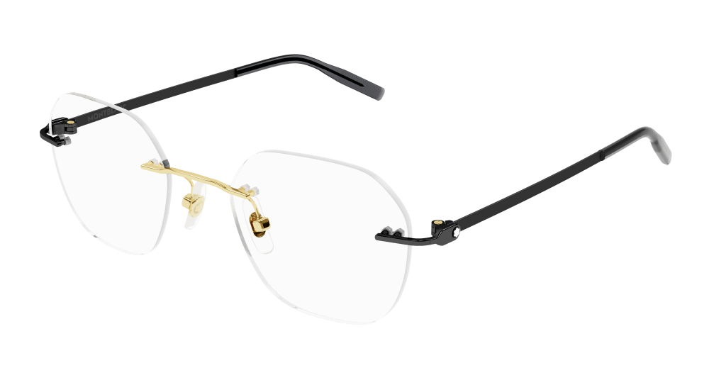 Multi-brand MB0282O-001 Mens GEOMETRICAL/DIRECTIONAL Optical Frame - Gold