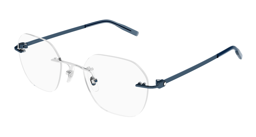 Multi-brand MB0282O-002 Mens GEOMETRICAL/DIRECTIONAL Optical Frame - Silver