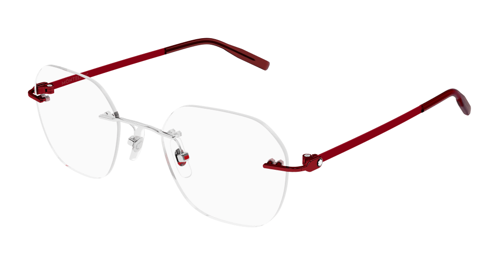Multi-brand MB0282O-004 Mens GEOMETRICAL/DIRECTIONAL Optical Frame - Silver