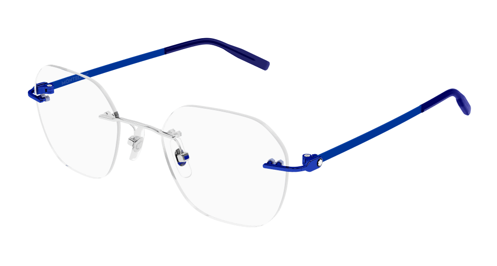 Multi-brand MB0282O-008 Mens GEOMETRICAL/DIRECTIONAL Optical Frame - Silver