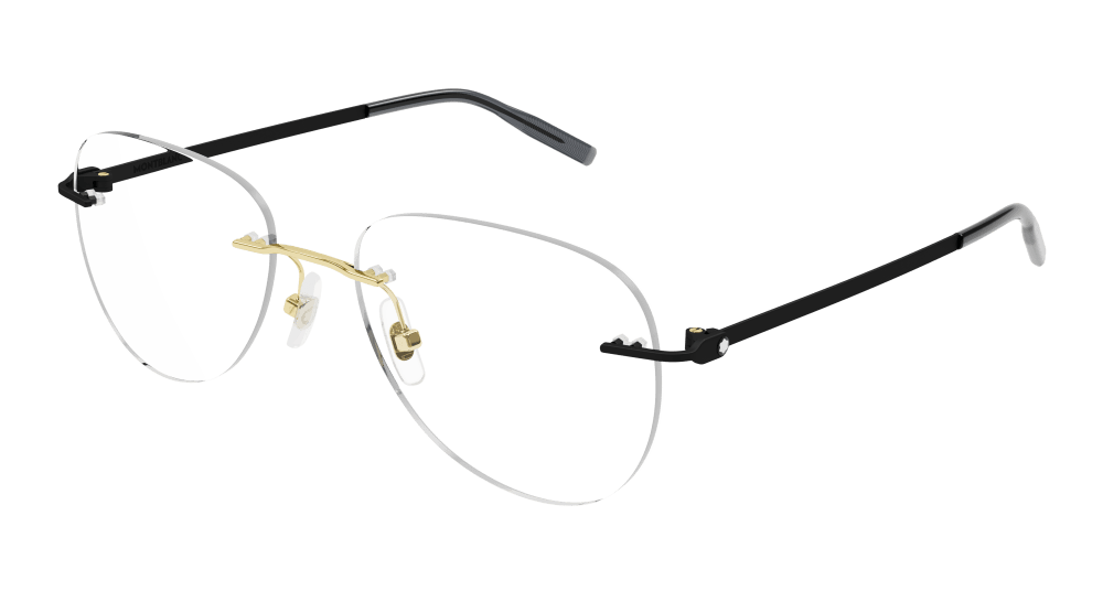 Montblanc MB0283O-001 Mens PILOT/NAVIGATOR Optical Frame - Gold