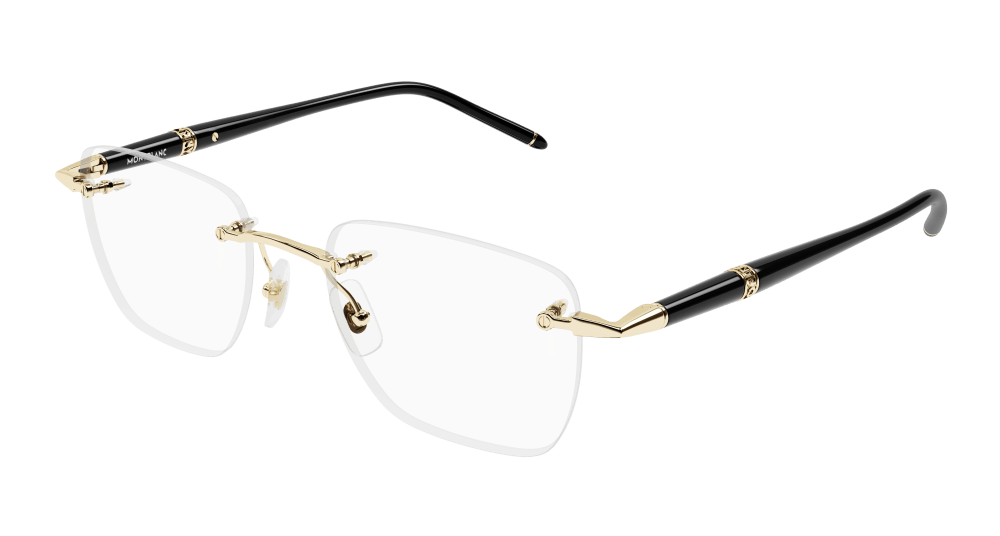Montblanc MB0346O-001 Mens RECTANGULAR / SQUARED Optical Frame - Gold