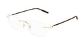 Montblanc MB0431O-003 Mens RECTANGULAR / SQUARED Optical Frame - Gold