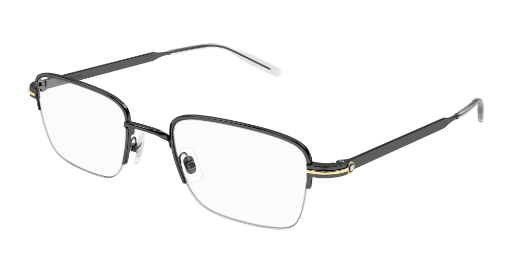 Multi-brand MB0237O-005 Mens RECTANGULAR / SQUARED Optical Frame - Ruthenium