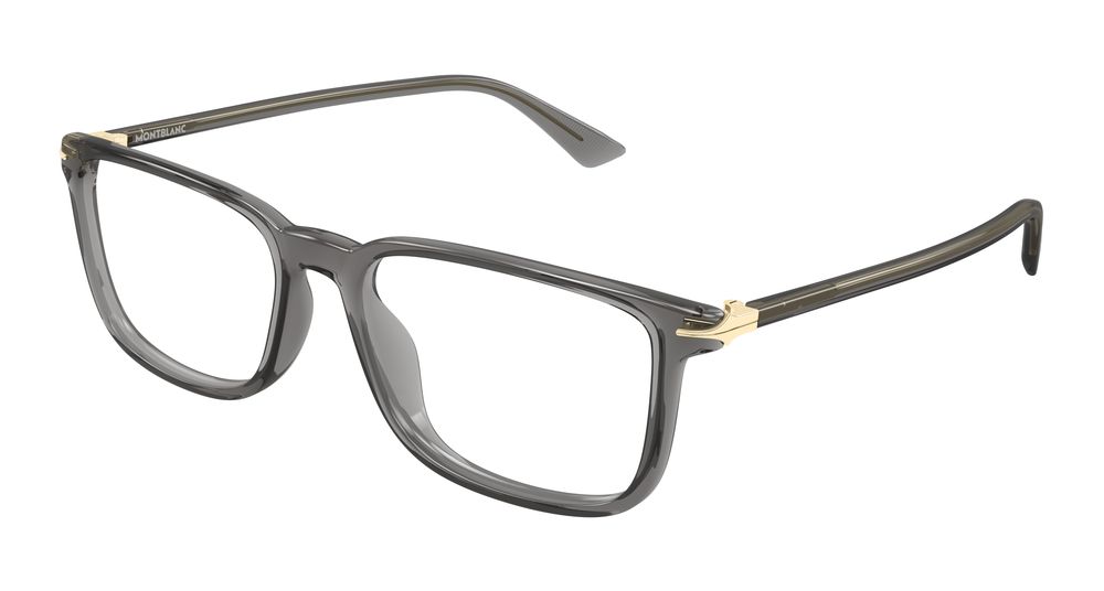 Montblanc MB0437O-003 Mens RECTANGULAR / SQUARED Optical Frame - Grey