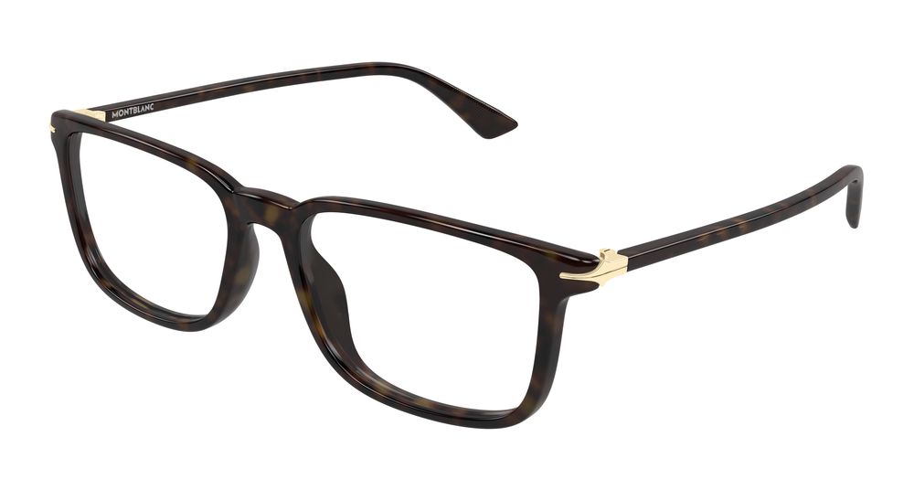 Montblanc MB0437O-007 Mens RECTANGULAR / SQUARED Optical Frame - Havana