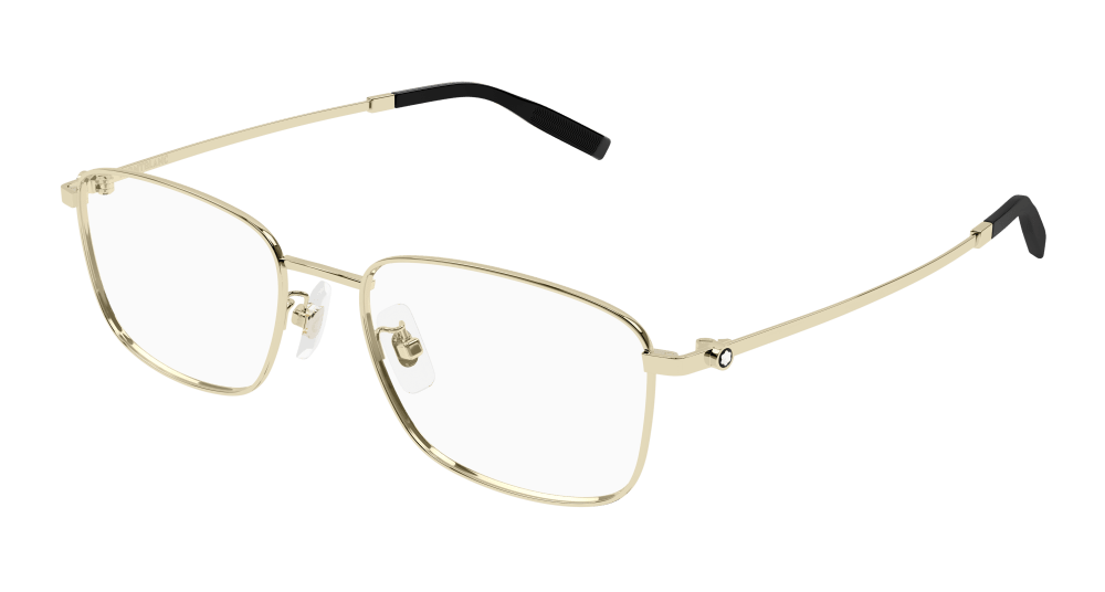 Montblanc MB0373OA-002 Mens RECTANGULAR / SQUARED Optical Frame - Gold