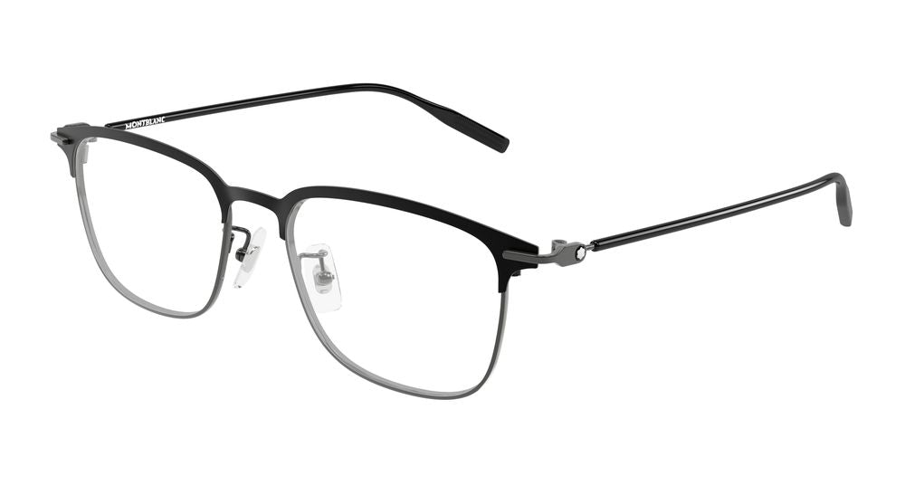 Montblanc MB0490OA-003 Mens RECTANGULAR / SQUARED Optical Frame - Ruthenium