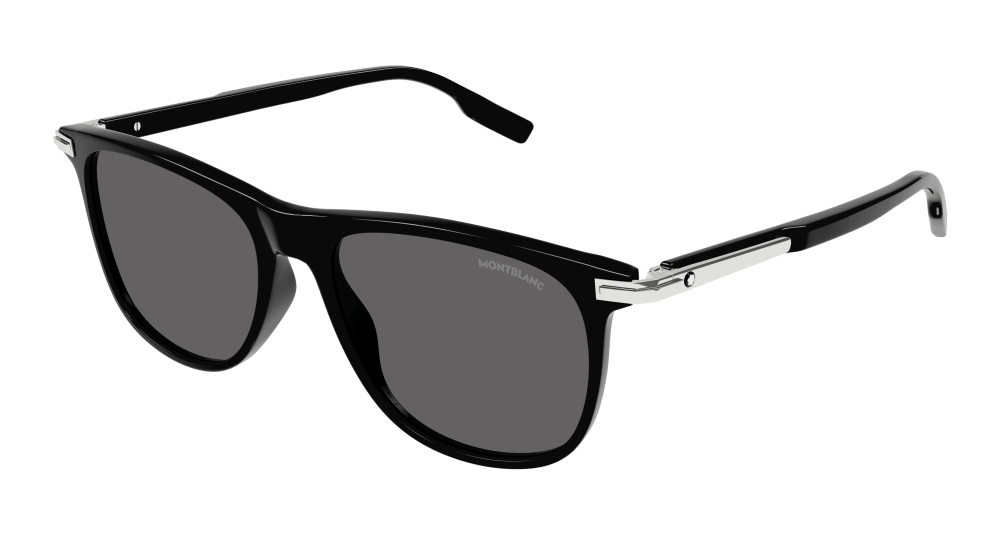Montblanc MB0216S-001 Mens RECTANGULAR / SQUARED Sunglasses - Black