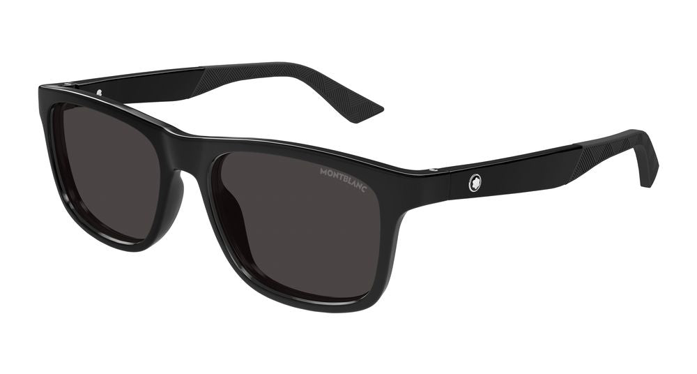 Montblanc MB0432S-001 Mens RECTANGULAR / SQUARED Sunglasses - Black