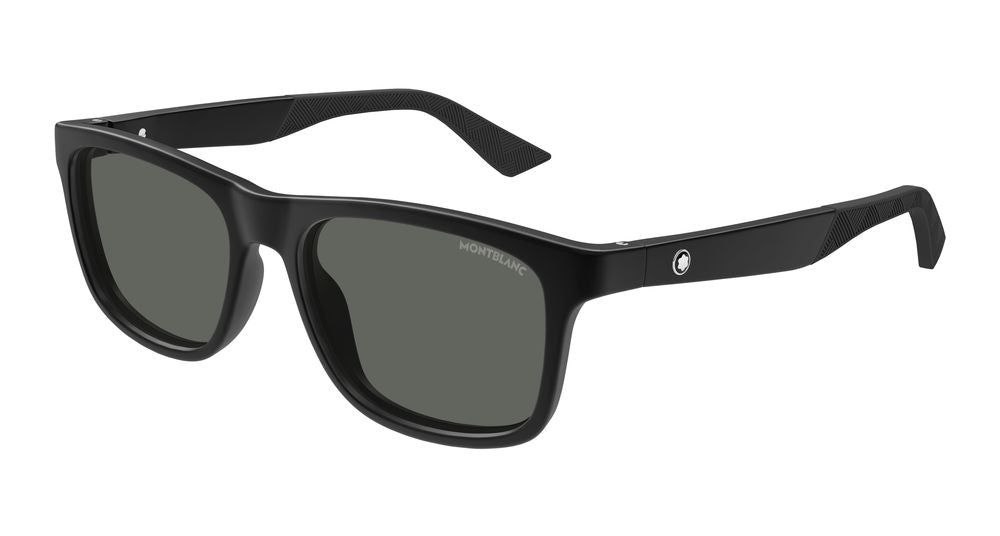 Montblanc MB0432S-002 Mens RECTANGULAR / SQUARED Sunglasses - Black