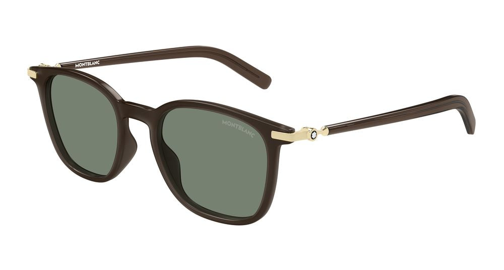 Montblanc MB0460S-004 Mens RECTANGULAR / SQUARED Sunglasses - Brown