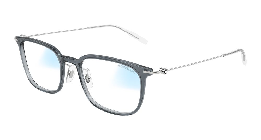 Montblanc MB0100S-001 Mens RECTANGULAR / SQUARED Sunglasses - Grey