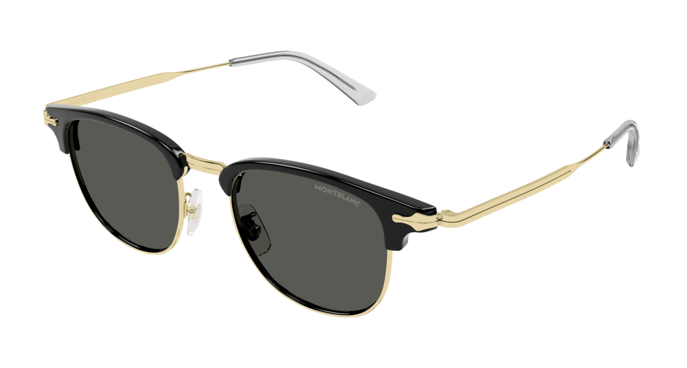 Montblanc MB0364S-001 Mens RECTANGULAR / SQUARED Sunglasses - Black