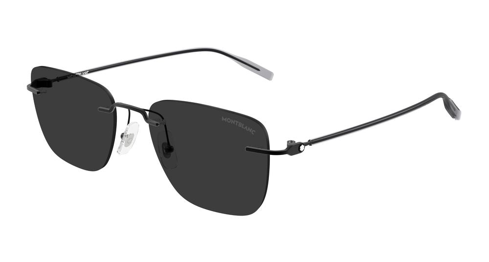 Montblanc MB0470S-001 Mens RECTANGULAR / SQUARED Sunglasses - Black