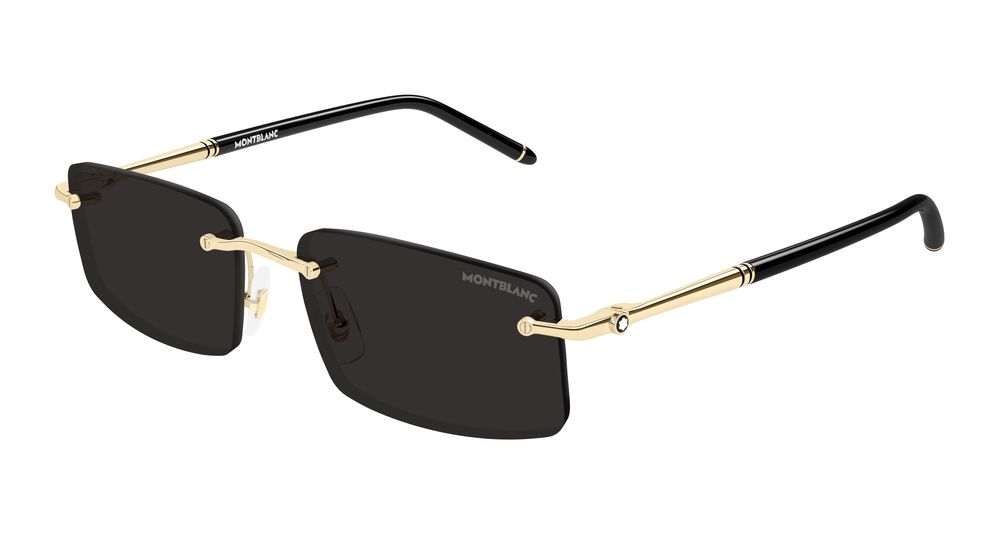 Montblanc MB0443S-001 Mens RECTANGULAR / SQUARED Sunglasses - Gold
