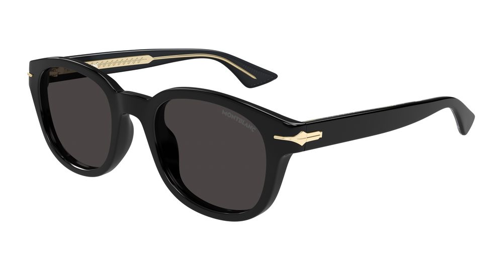 Montblanc MB0435S-001 Mens ROUND/OVAL/PANTHOS Sunglasses - Black