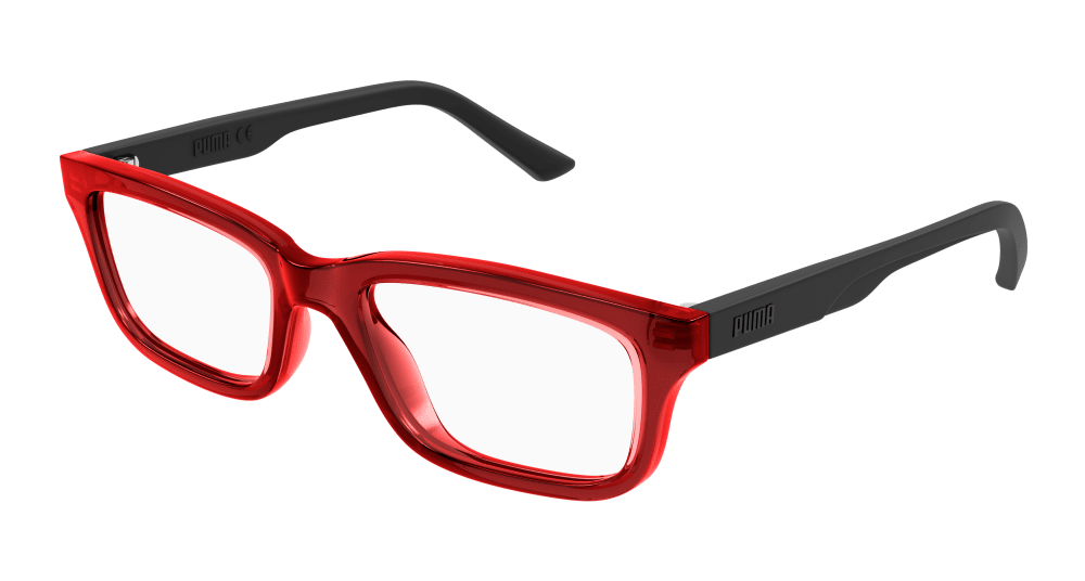 Puma PJ0068O-003 RECTANGULAR / SQUARED Optical Frame - Red