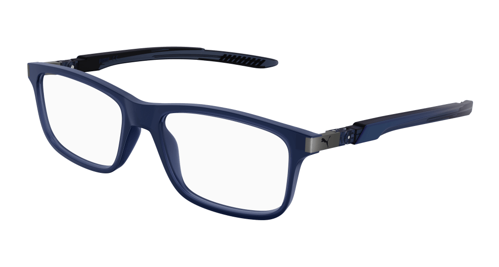 Puma PU0362O-002 Mens RECTANGULAR / SQUARED Optical Frame - Blue