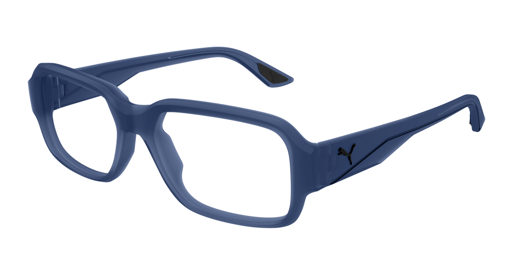 Puma PU0439O-005 Mens RECTANGULAR / SQUARED Optical Frame - Blue
