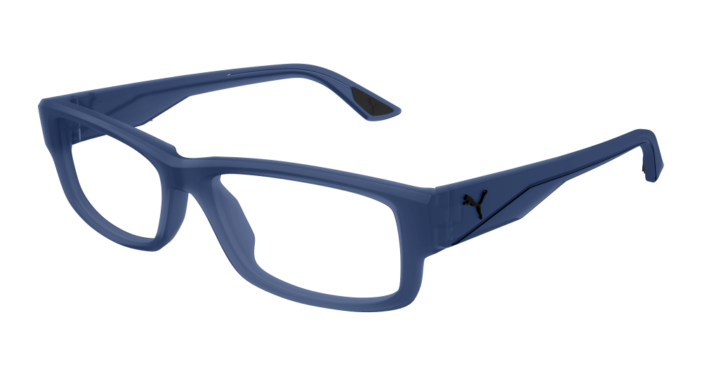 Puma PU0440O-005 Mens RECTANGULAR / SQUARED Optical Frame - Blue
