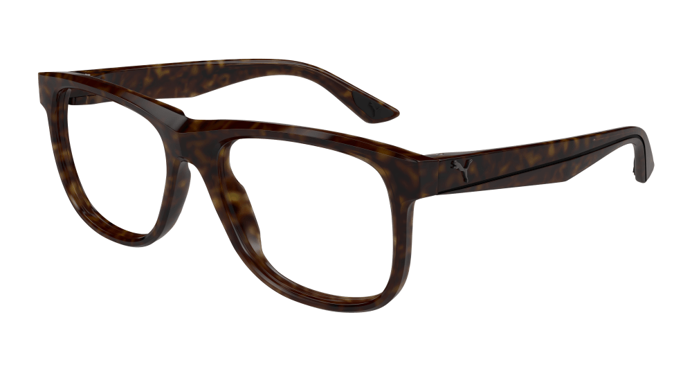 Puma PU0443O-003 Mens RECTANGULAR / SQUARED Optical Frame - Havana