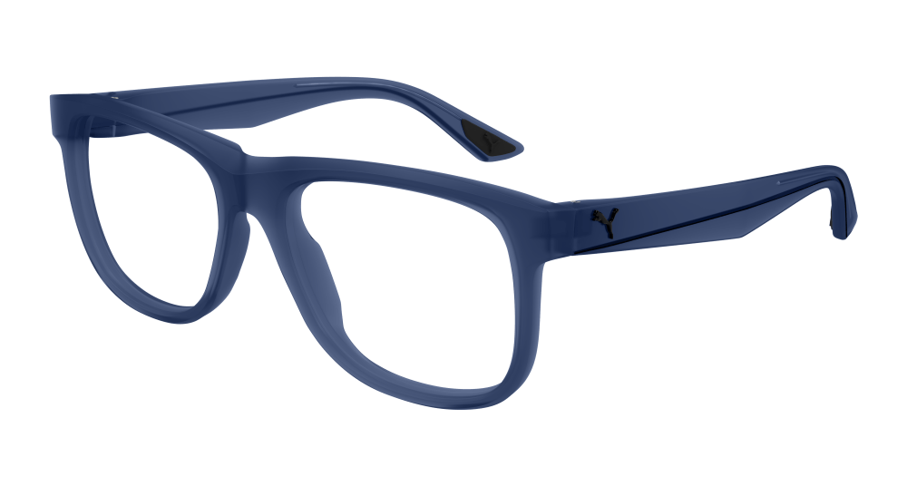 Puma PU0443O-005 Mens RECTANGULAR / SQUARED Optical Frame - Blue