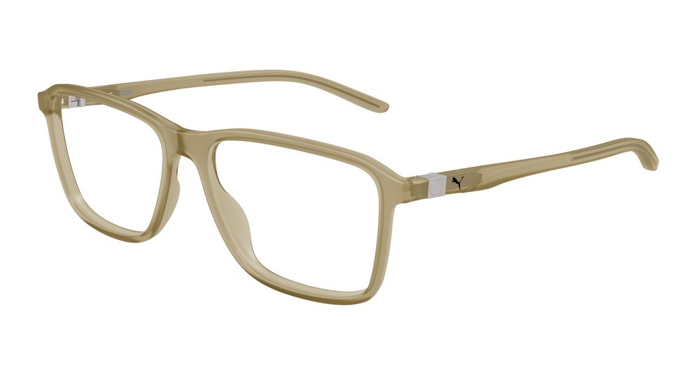 Puma PU0536O-004 Mens RECTANGULAR / SQUARED Optical Frame - Beige