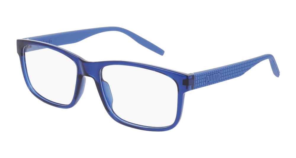 Puma PU0280O-002 Mens RECTANGULAR / SQUARED Optical Frame - Blue