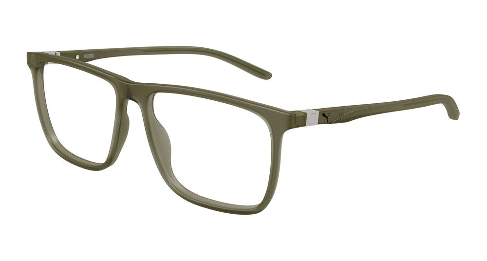 Puma PU0537O-009 Mens RECTANGULAR / SQUARED Optical Frame - Green