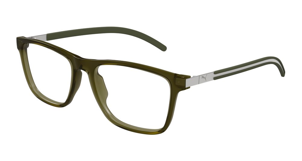 Puma PU0511O-003 Mens RECTANGULAR / SQUARED Optical Frame - Green