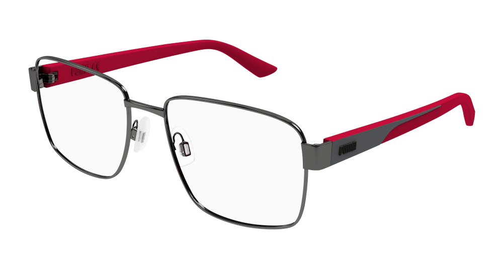 Multi-brand PU0435O-002 Mens RECTANGULAR / SQUARED Optical Frame - Ruthenium