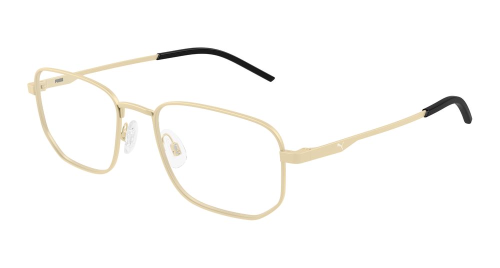 Puma PU0532O-004 Mens RECTANGULAR / SQUARED Optical Frame - Gold