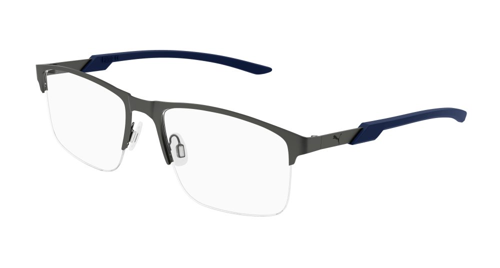 Puma PU0383O-002 Mens RECTANGULAR / SQUARED Optical Frame - Ruthenium
