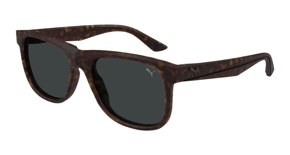 Puma PU0442S-003 Mens RECTANGULAR / SQUARED Sunglasses - Havana
