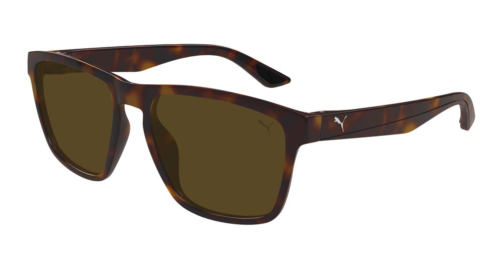 Puma PU0505S-002 Mens RECTANGULAR / SQUARED Sunglasses - Havana