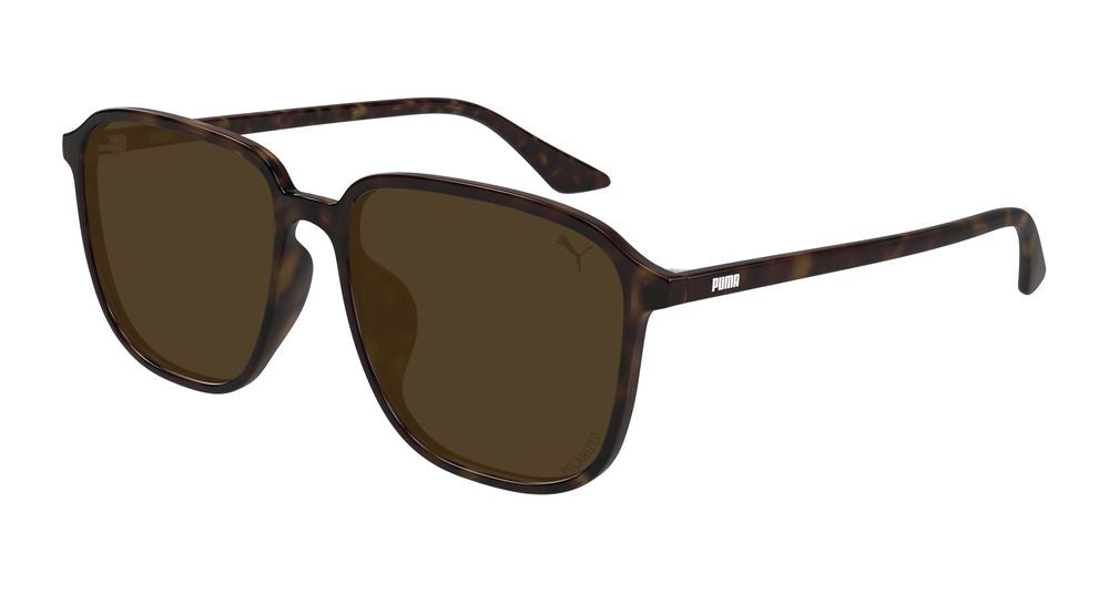 Puma PU0525SA-004 Mens RECTANGULAR / SQUARED Sunglasses - Havana