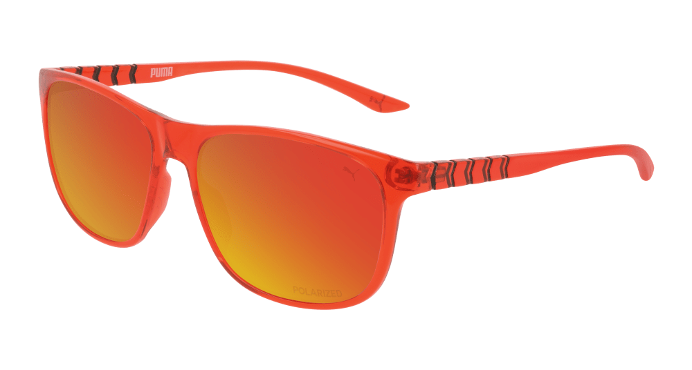Multi-brand PU0132S-010 RECTANGULAR / SQUARED Sunglasses - Red