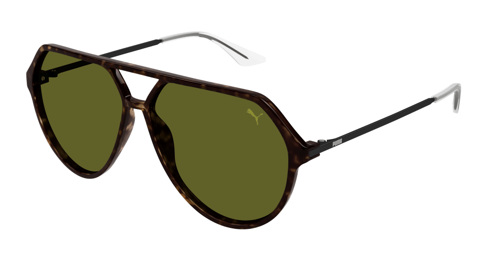 Puma PU0459S-002 PILOT/NAVIGATOR Sunglasses - Havana